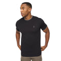 Black - Front - Crosshatch Mens Shellworth T-Shirt