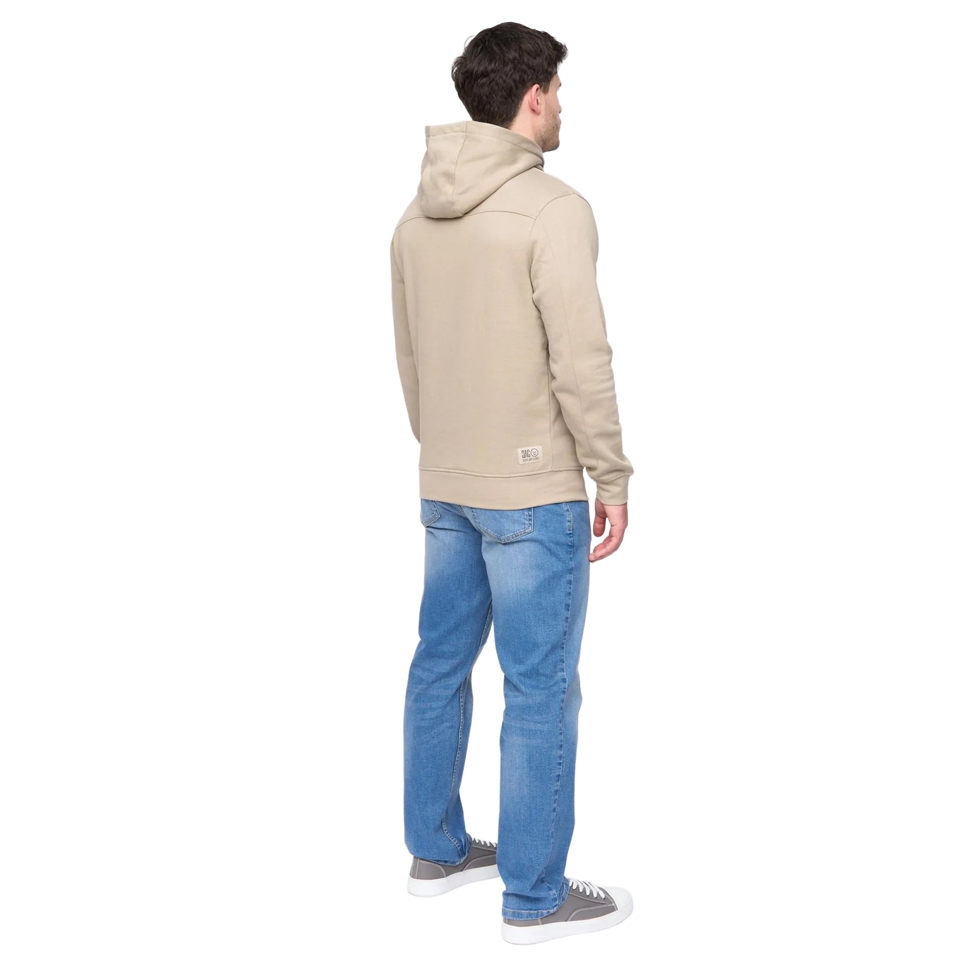 Light Pebble - Back - Duck and Cover Mens Tremake Hoodie