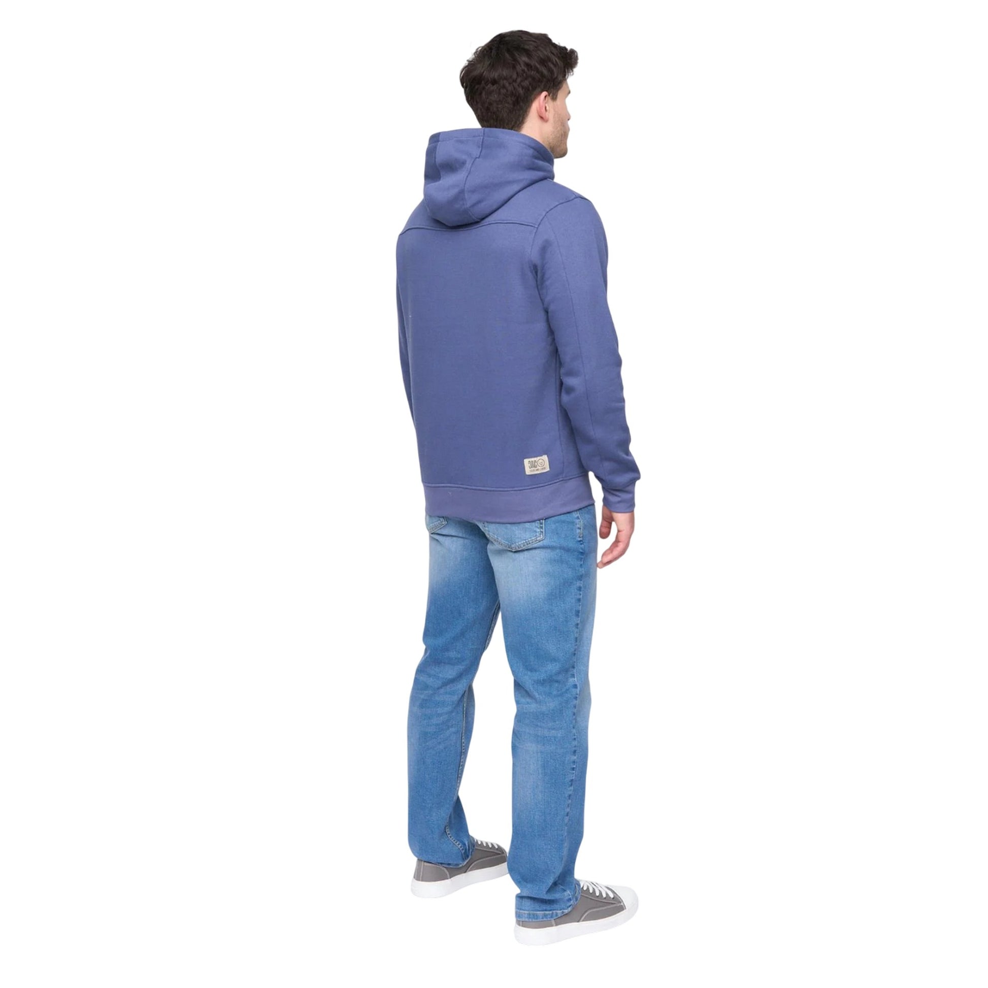Navy - Back - Duck and Cover Mens Tremake Hoodie