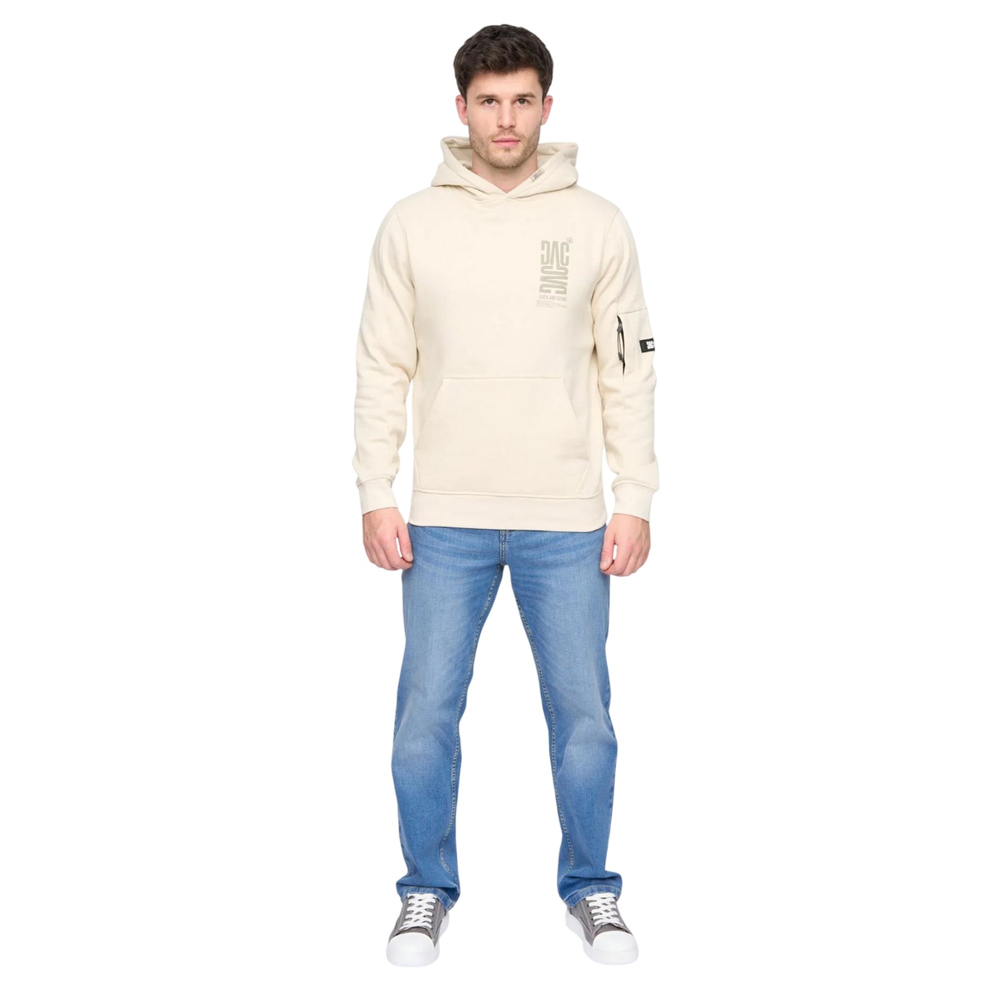Light Sage - Side - Duck and Cover Mens Tremake Hoodie