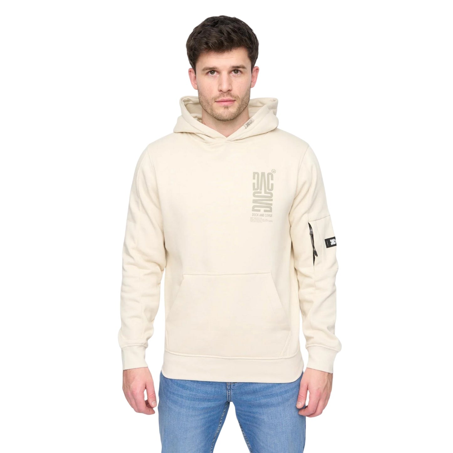 Light Sage - Front - Duck and Cover Mens Tremake Hoodie