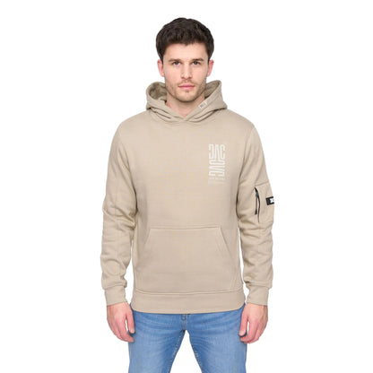 Light Pebble - Front - Duck and Cover Mens Tremake Hoodie