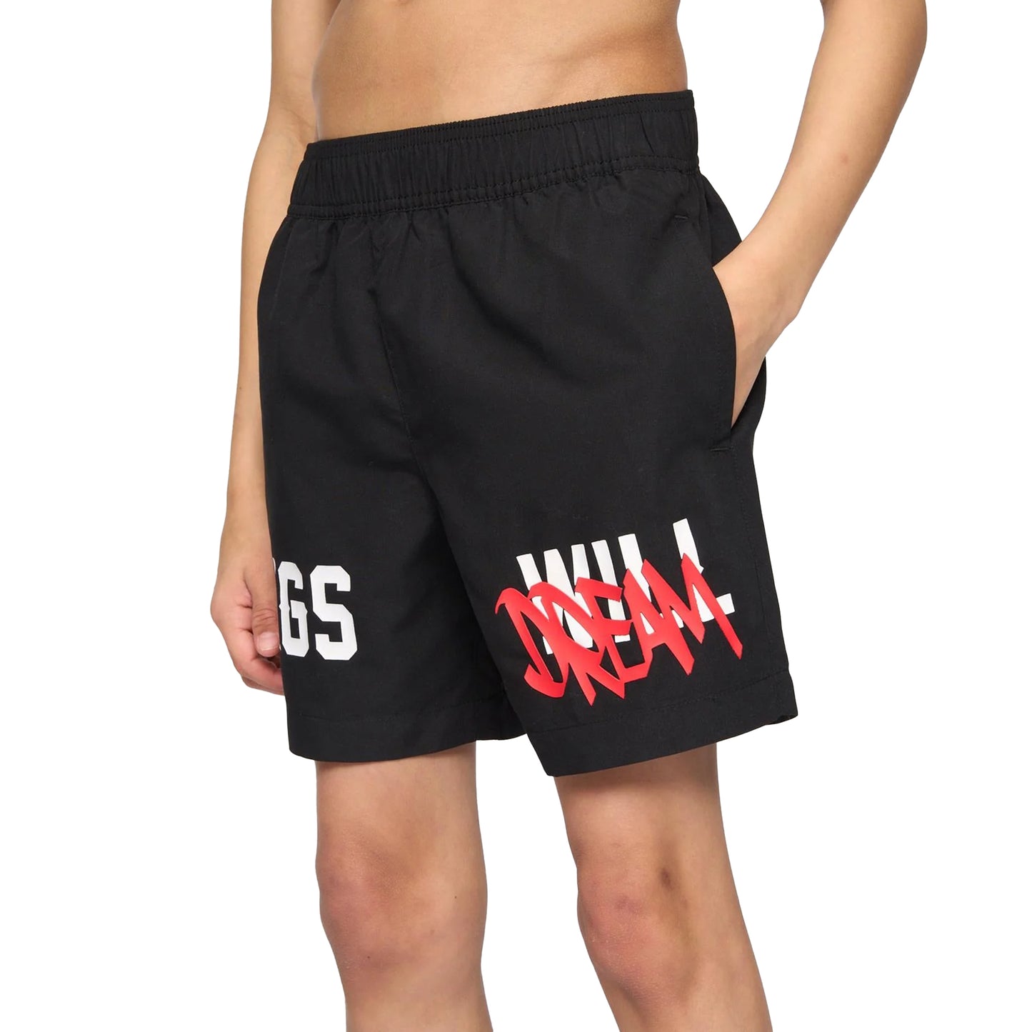 Black - Front - Kings Will Dream Boys Prop Swim Shorts