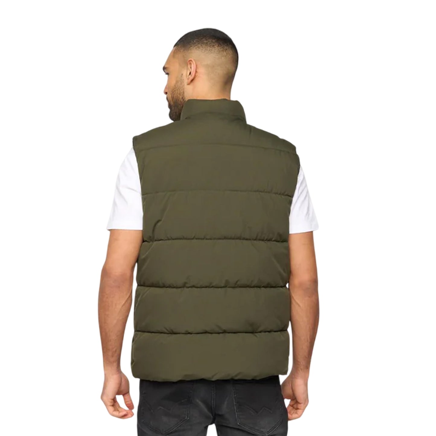 Olive - Back - Bewley & Ritch Mens Stanten Quilted Gilet