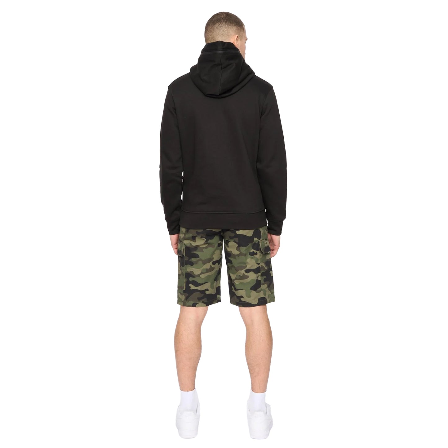 Black - Back - Crosshatch Mens Camtort Hoodie