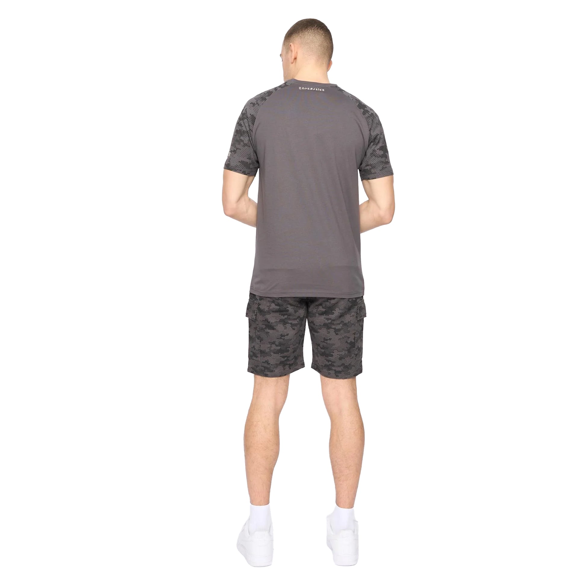 Dark Grey - Back - Crosshatch Mens Janscore T-Shirt