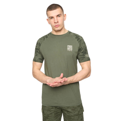 Olive - Front - Crosshatch Mens Janscore T-Shirt