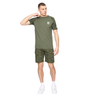 Olive - Side - Crosshatch Mens Janscore T-Shirt