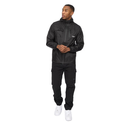 Black - Close up - Crosshatch Mens Utilate Jacket