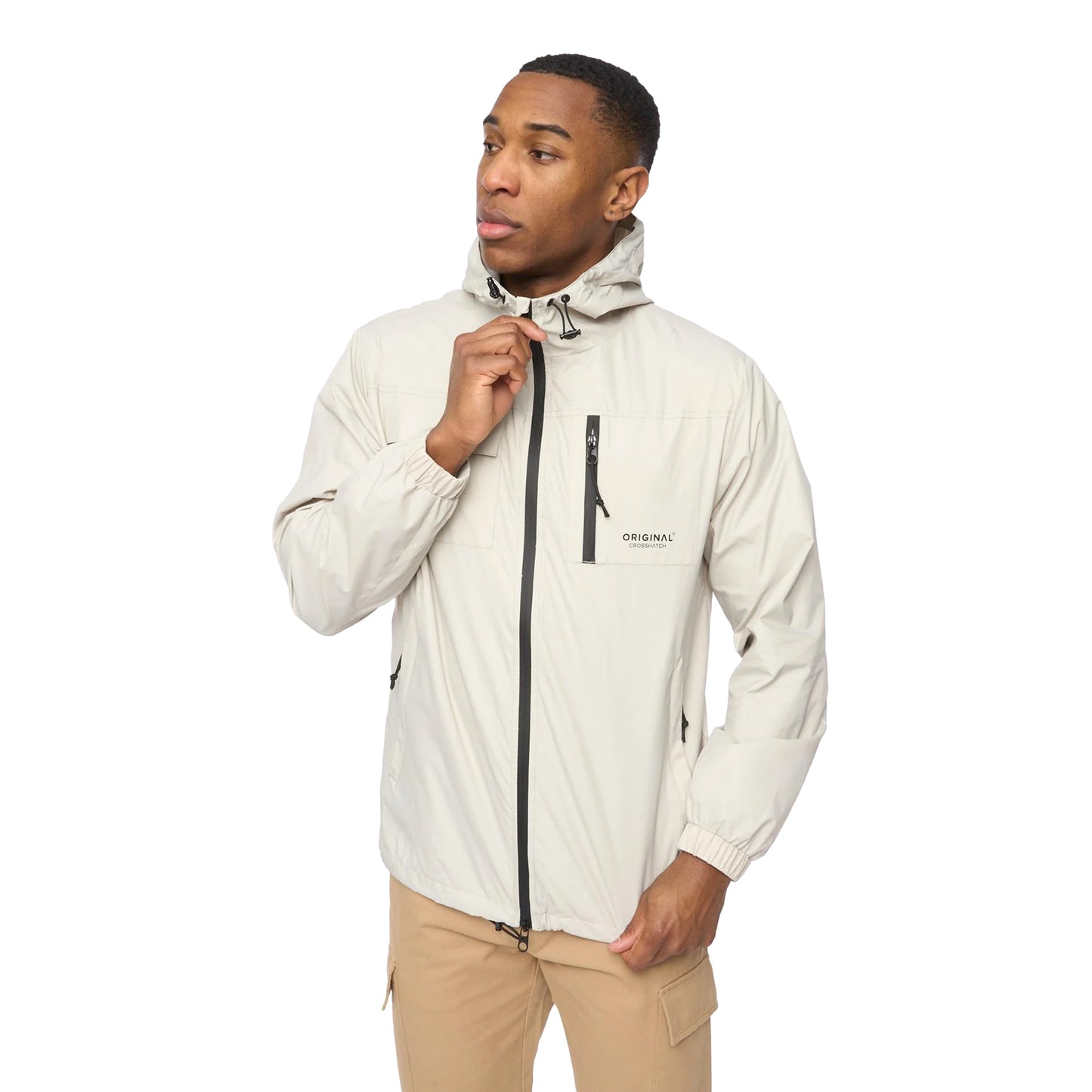 Light Stone - Front - Crosshatch Mens Utilate Jacket