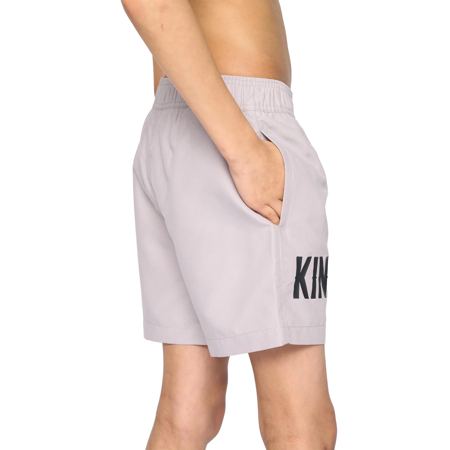 Ash Grey - Back - Kings Will Dream Boys Tagged Swim Shorts