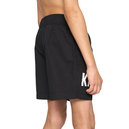 Black - Back - Kings Will Dream Boys Tagged Swim Shorts