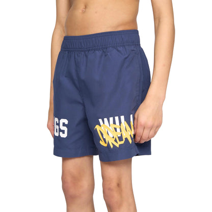 Navy - Front - Kings Will Dream Boys Tagged Swim Shorts