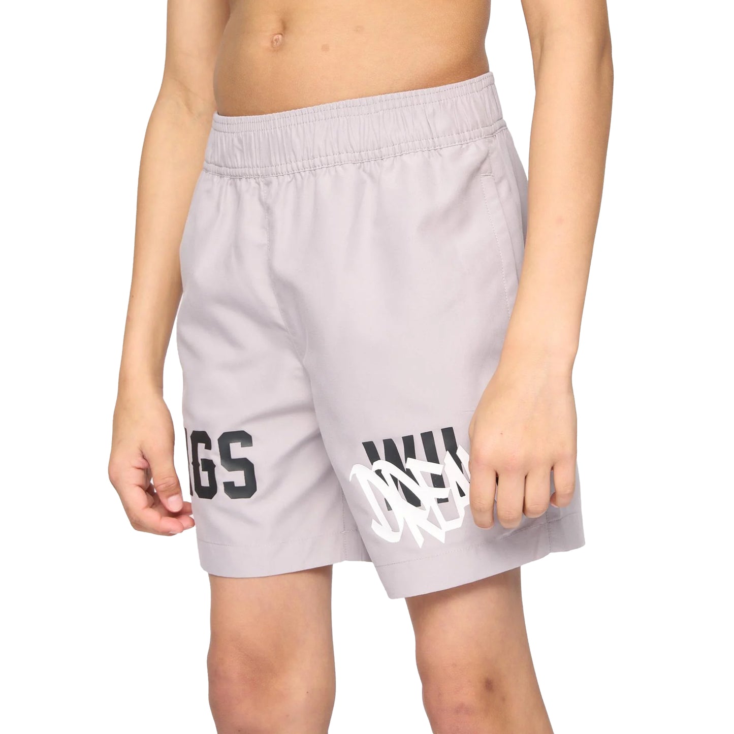 Ash Grey - Front - Kings Will Dream Boys Tagged Swim Shorts