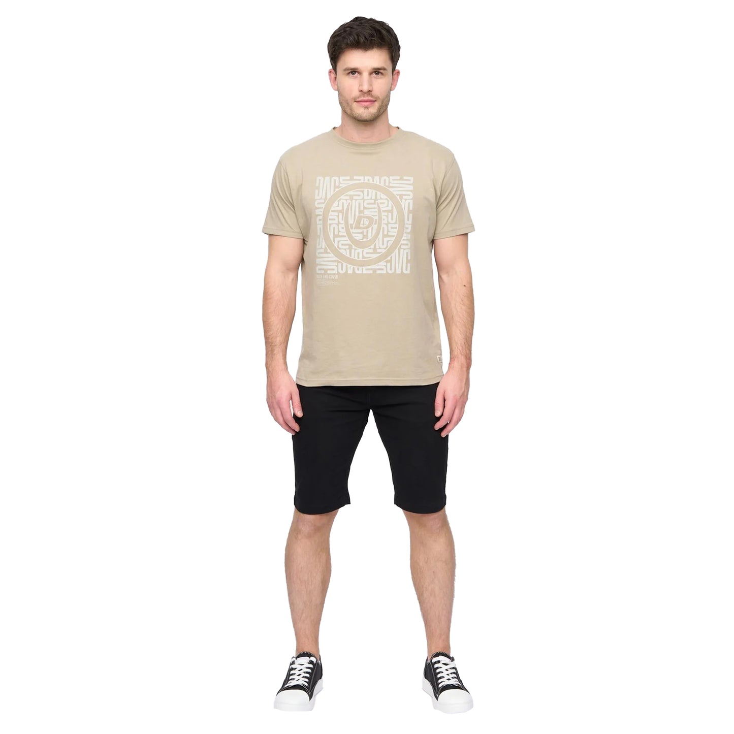 Black - Side - Duck and Cover Mens Franztown Shorts