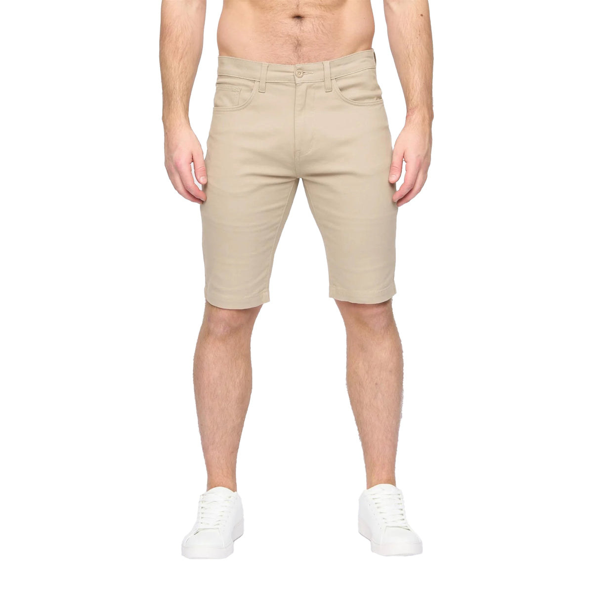 Stone - Front - Duck and Cover Mens Franztown Shorts