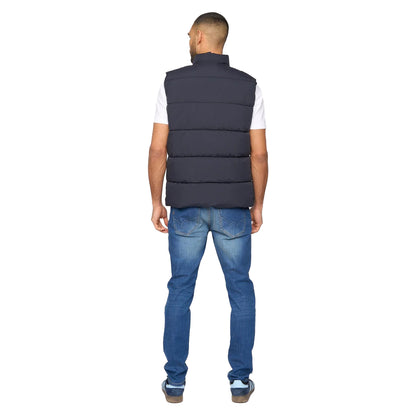 Navy - Back - Bewley & Ritch Mens Stanten Puffer Gilet