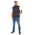 Navy - Side - Bewley & Ritch Mens Stanten Puffer Gilet