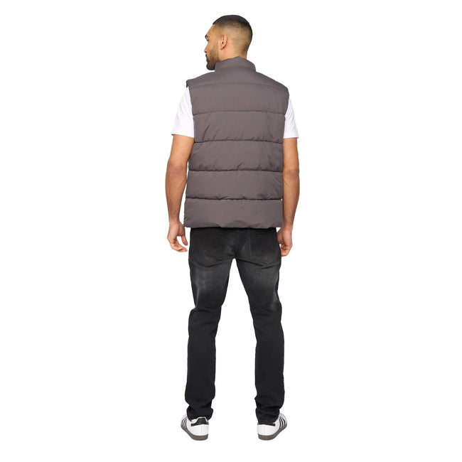 Dark Grey - Back - Bewley & Ritch Mens Stanten Puffer Gilet