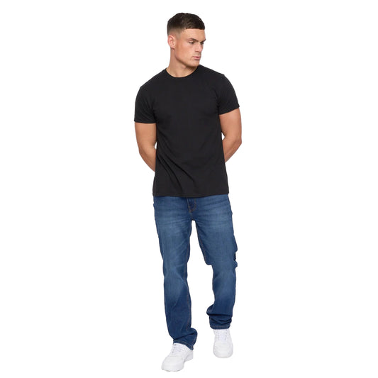 Stone Wash - Front - Smith & Jones Mens Nezzy Straight Leg Jeans