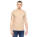 Off White-Stone-Brown-Sage-Dark Olive - Back - Crosshatch Mens Basicnatural T-Shirt (Pack of 5)