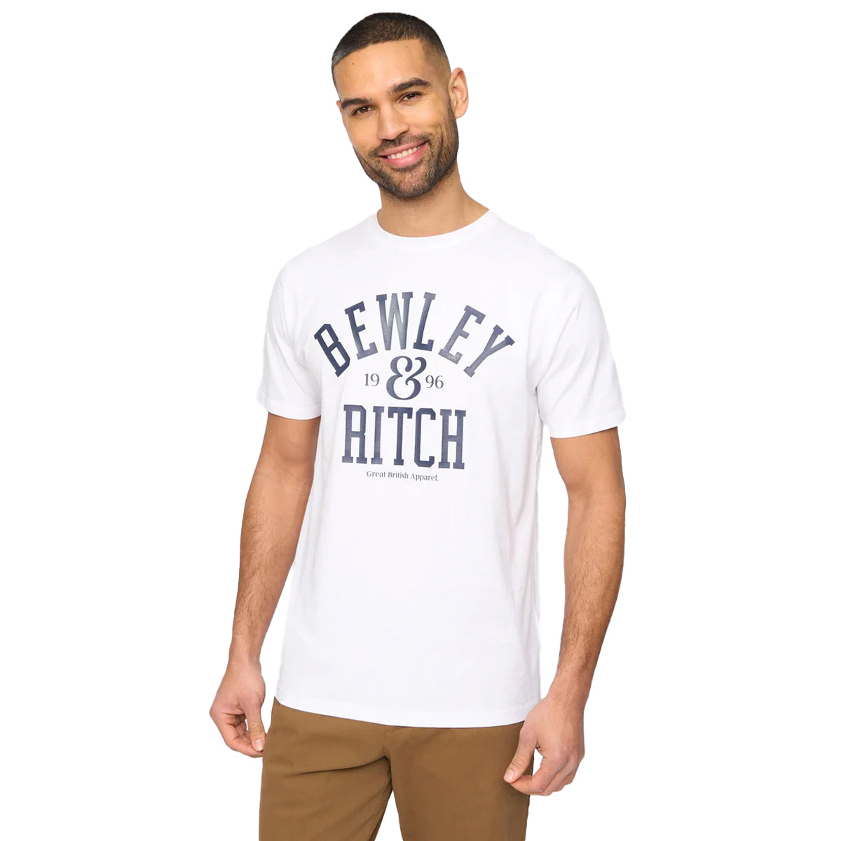 White - Front - Bewley & Ritch Mens Nuford T-Shirt