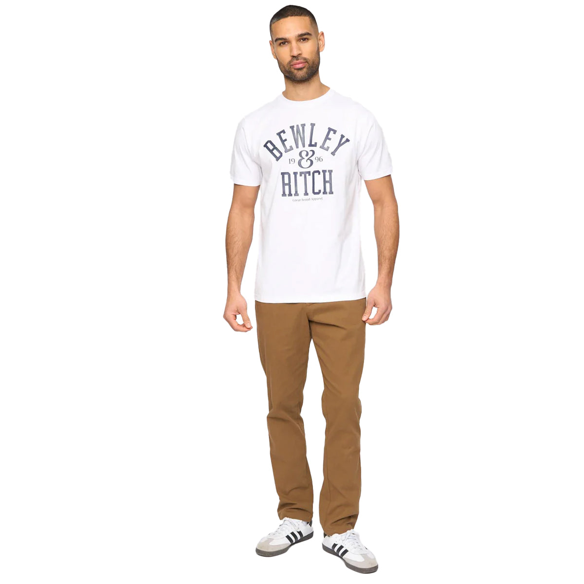 White - Side - Bewley & Ritch Mens Nuford T-Shirt