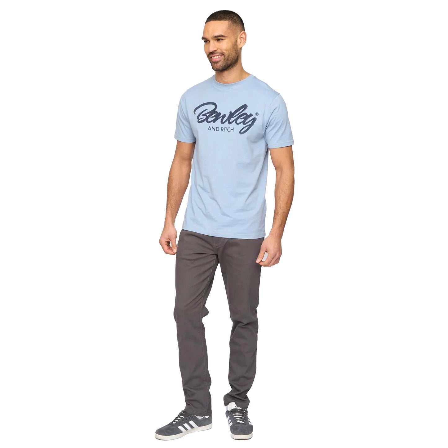 Blue - Side - Bewley & Ritch Mens Yardley T-Shirt