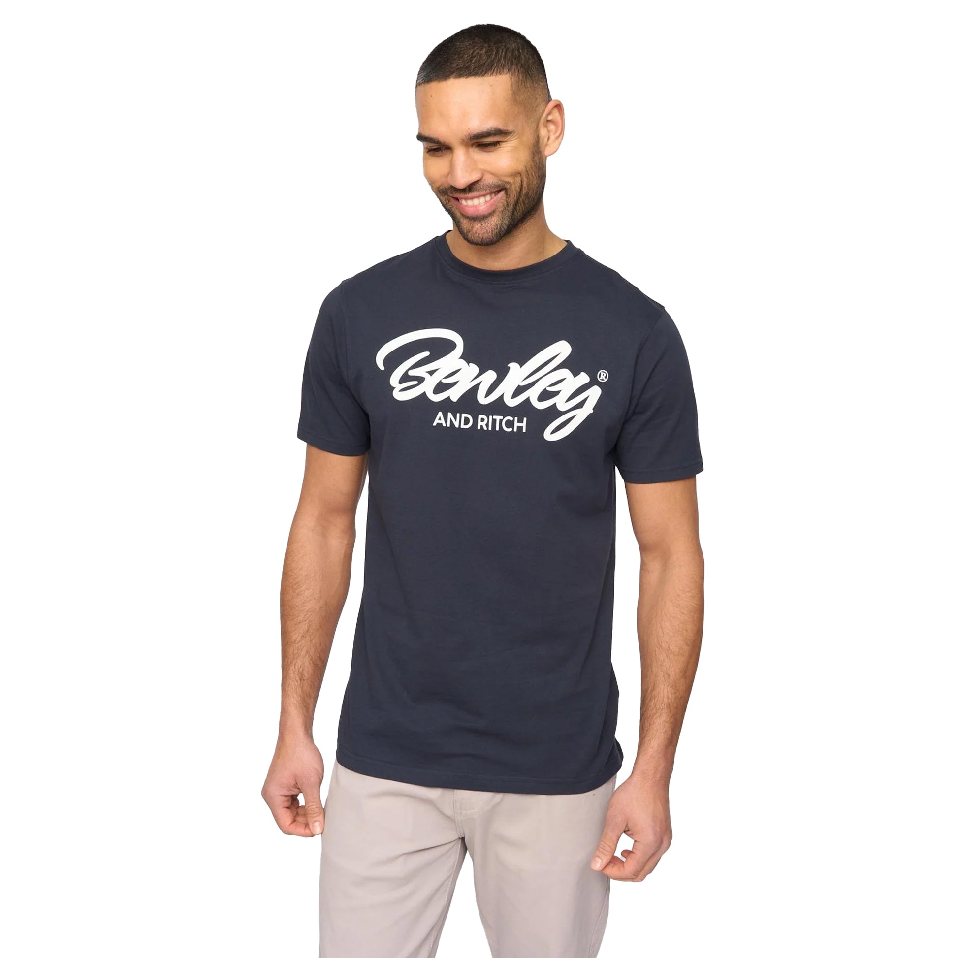Navy - Front - Bewley & Ritch Mens Yardley T-Shirt