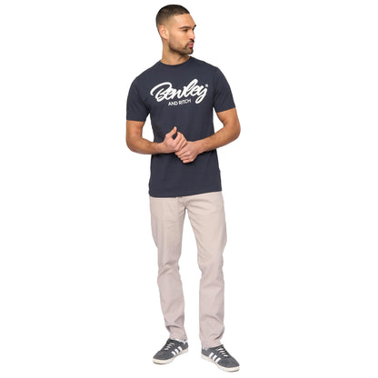 Navy - Side - Bewley & Ritch Mens Yardley T-Shirt