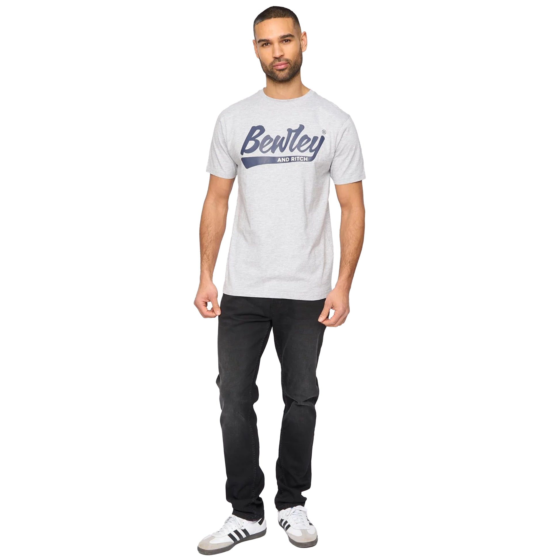 Grey Marl - Side - Bewley & Ritch Mens Macklin T-Shirt