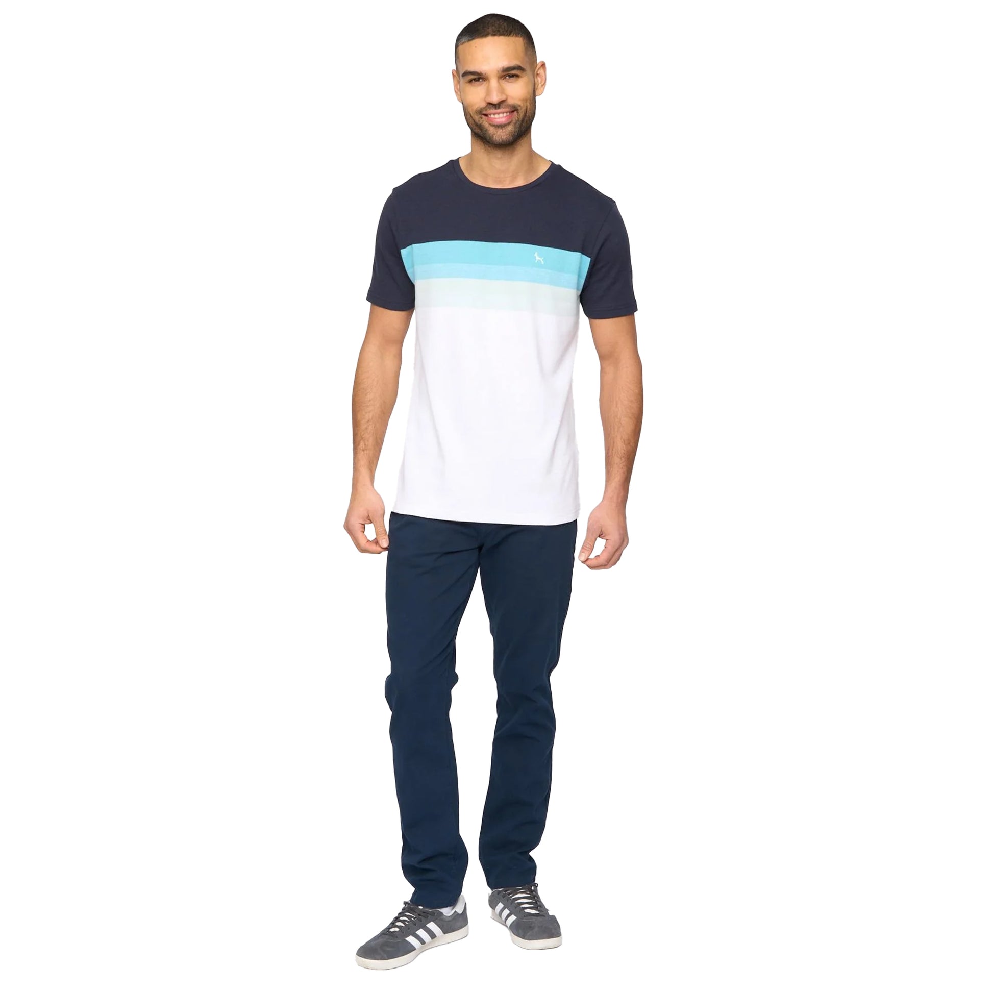 Navy - Side - Bewley & Ritch Mens Stokland Regular Chinos