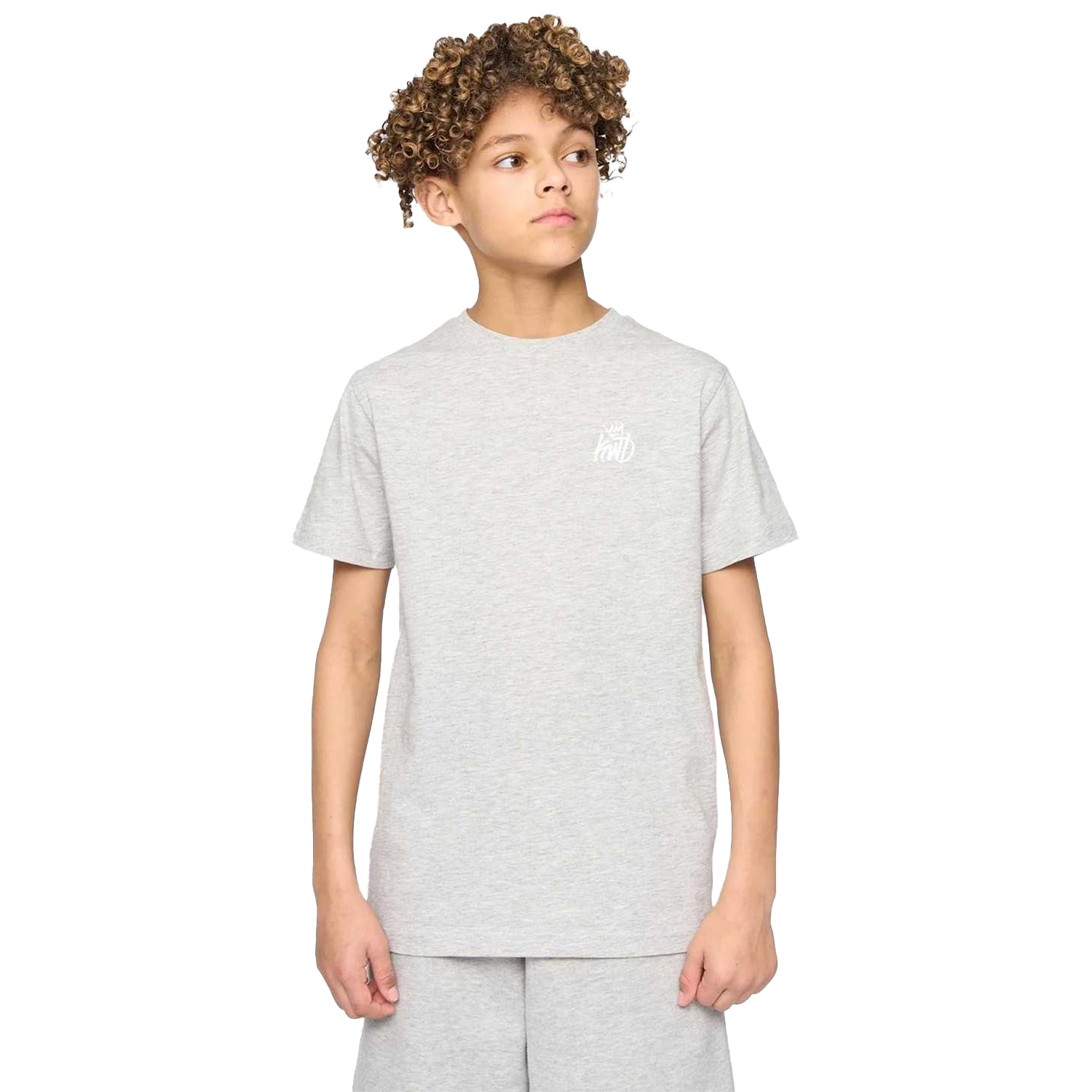Grey Marl - Front - Kings Will Dream Boys Stanton Back Print T-Shirt