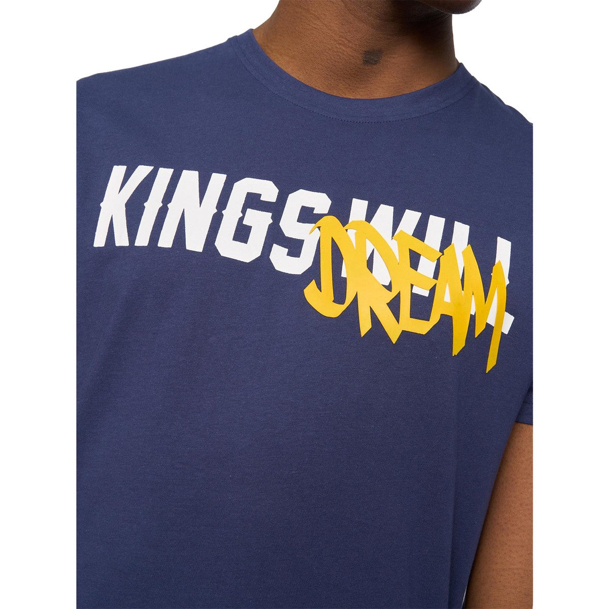Navy - Side - Kings Will Dream Mens Tagged Back Print T-Shirt