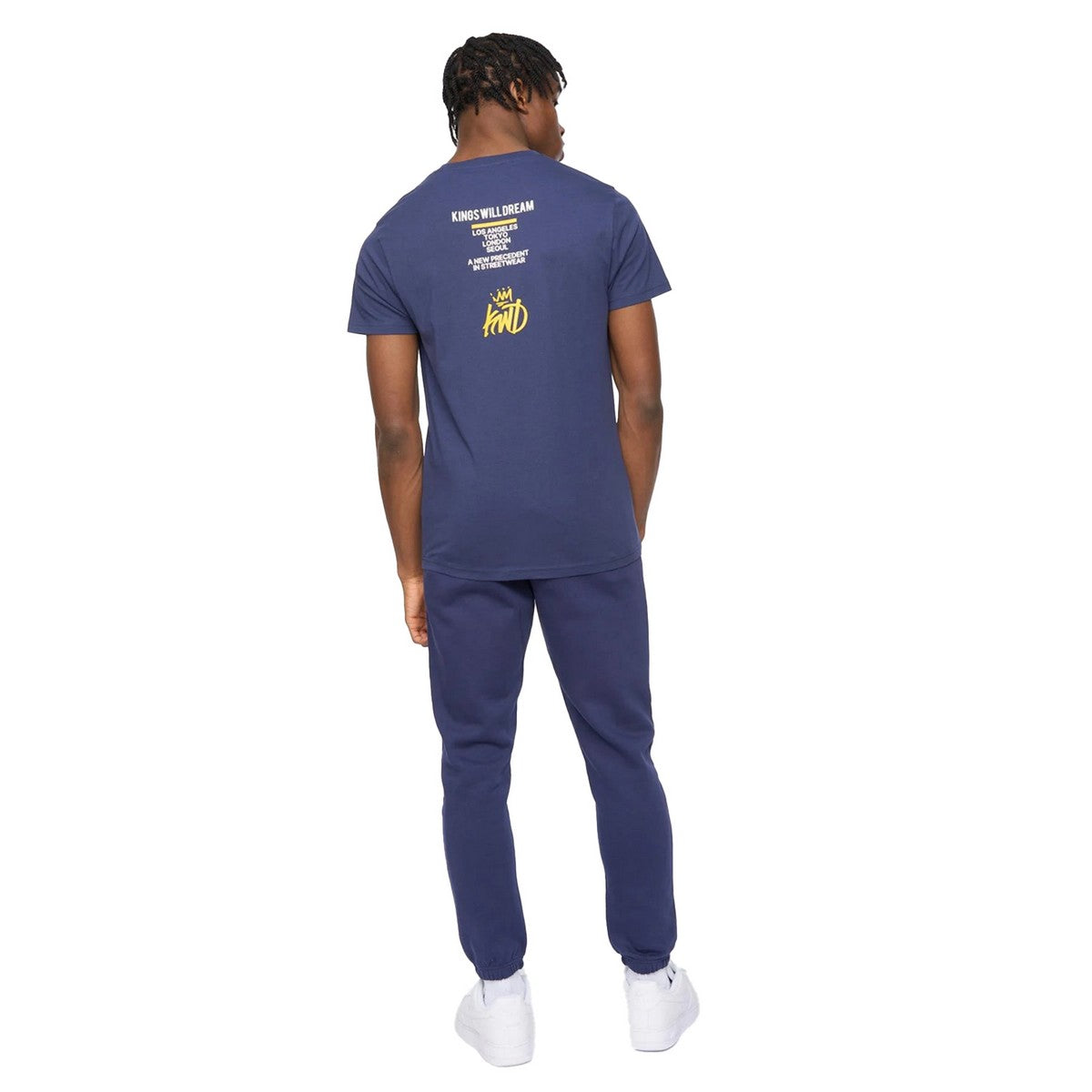 Navy - Back - Kings Will Dream Mens Tagged Back Print T-Shirt