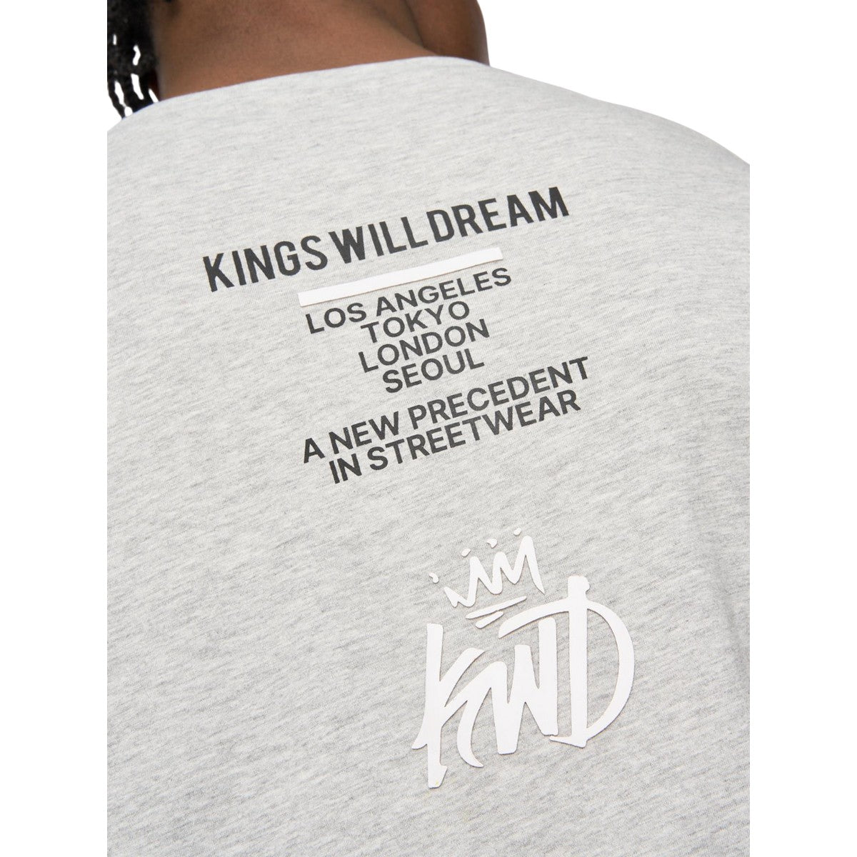 Grey Marl - Lifestyle - Kings Will Dream Mens Tagged Back Print T-Shirt