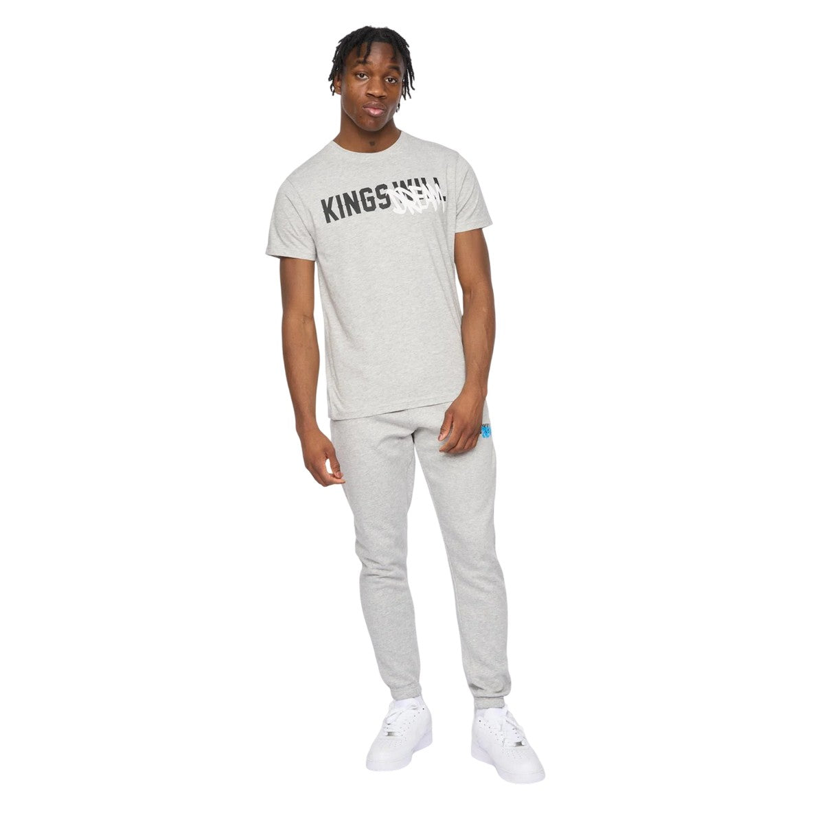 Grey Marl - Pack Shot - Kings Will Dream Mens Tagged Back Print T-Shirt