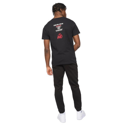 Black - Back - Kings Will Dream Mens Tagged Back Print T-Shirt
