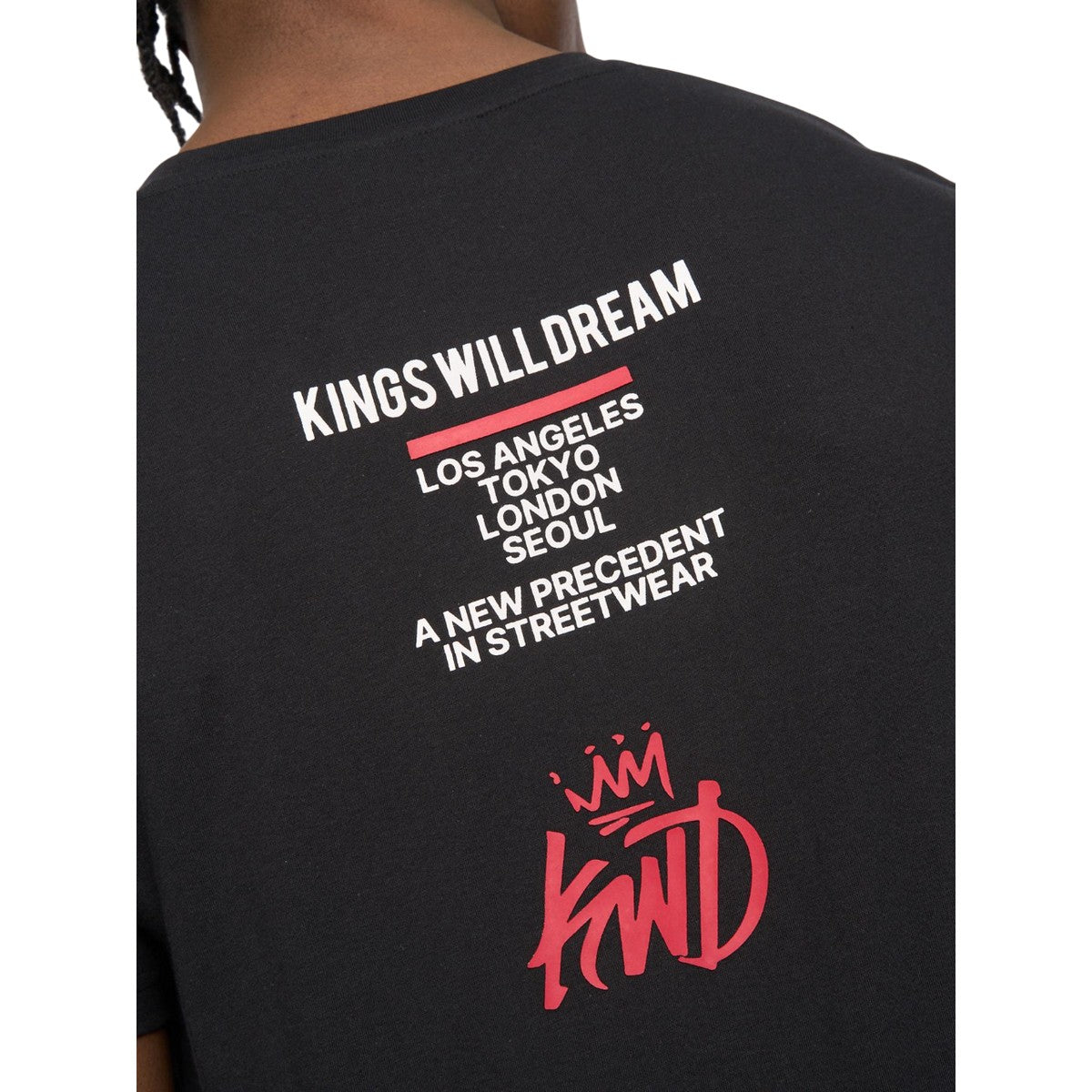 Black - Lifestyle - Kings Will Dream Mens Tagged Back Print T-Shirt