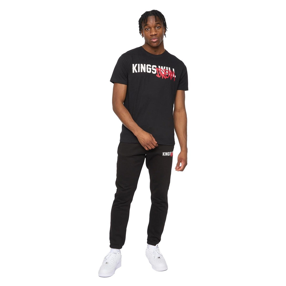 Black - Pack Shot - Kings Will Dream Mens Tagged Back Print T-Shirt