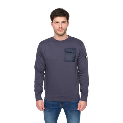 Dark Navy - Front - Duck and Cover Mens Trentforth Crew Neck Sweatshirt