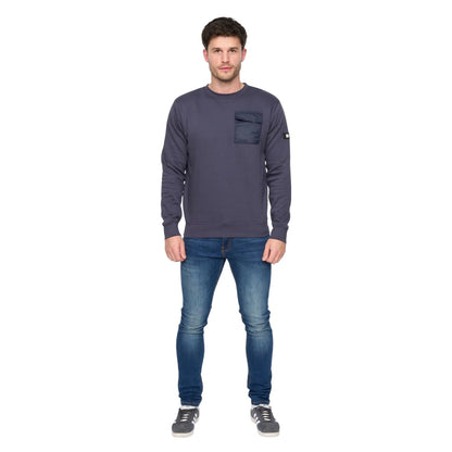 Dark Navy - Pack Shot - Duck and Cover Mens Trentforth Crew Neck Sweatshirt
