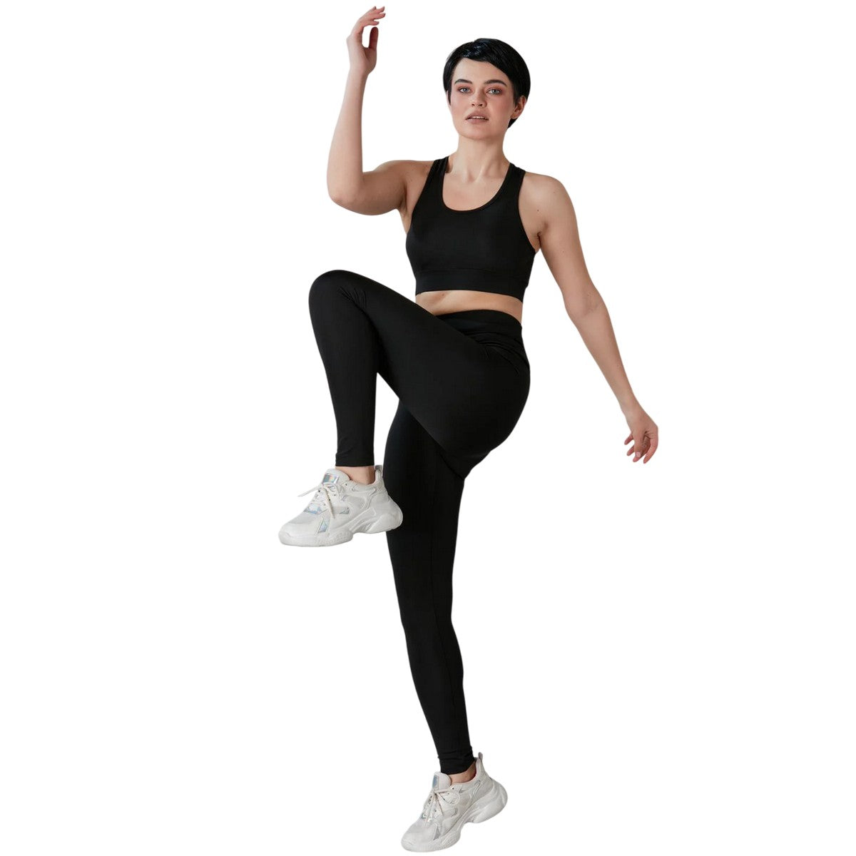 Black - Back - Lookus Womens-Ladies 501 Leggings