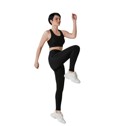 Black - Side - Lookus Womens-Ladies 501 Leggings