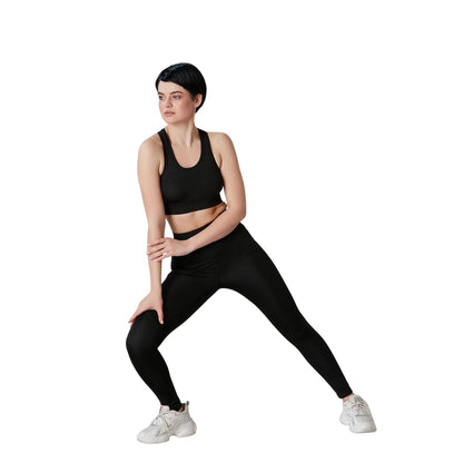 Black - Front - Lookus Womens-Ladies 501 Leggings