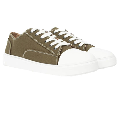 Khaki Green - Front - Duck and Cover Mens Nesta Trainers