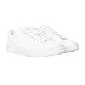 White - Front - Duck and Cover Mens Kremes Leather-Look PU Trainers