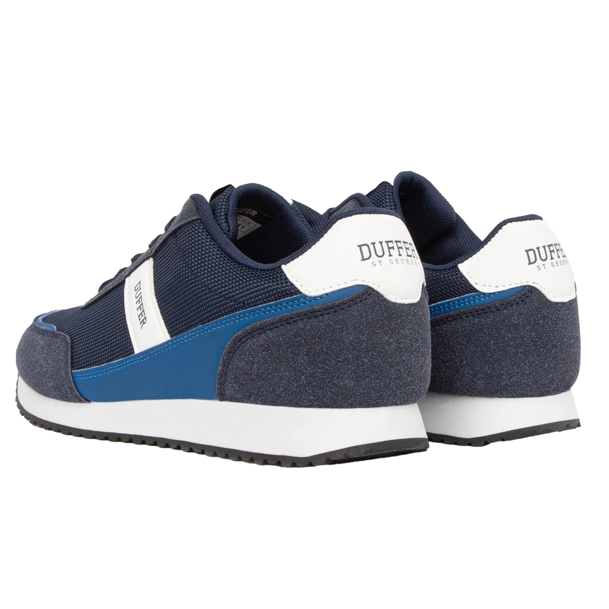 Navy - Back - Duffer Mens Spence Trainers