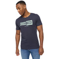 Black-Mint-Navy-White-Grey Marl - Side - Crosshatch Mens Logotime T-Shirt (Pack of 5)