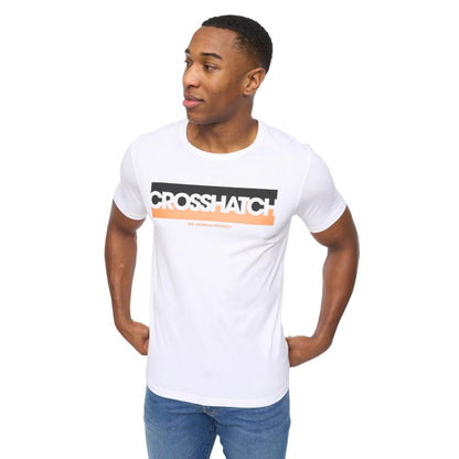 Black-Mint-Navy-White-Grey Marl - Lifestyle - Crosshatch Mens Logotime T-Shirt (Pack of 5)